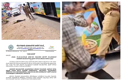 bengaluru homeless man kicked off by  bmtc conductor suspended