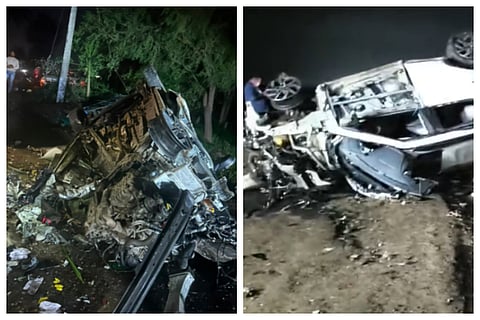   Car Explosion in Jamakhandi Hipparagi village 