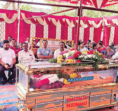 Chandan Kumar's funeral in his hometown