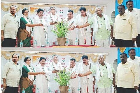 ಹೂವಿನಹಡಗಲಿಯಲ್ಲಿ ಆಯೋಜಿಸಿದ್ದ ಕಾಂಗ್ರೆಸ್ ಸಂಘಟನೆ ಸೃಜನ ಅಭಿಯಾನ ಕಾರ್ಯಕ್ರಮವನ್ನು ಎಐಸಿಸಿ ವೀಕ್ಷಕ ವೇಣುಗೋಪಾಲ್ ರಾವ್ ಉದ್ಘಾಟಿಸಿದರು. ಕೆಪಿಸಿಸಿ ವೀಕ್ಷಕರಾದ ಸುಭಾಷ್ ರಾಠೋಡ್, ಮರಿಯೋಜಿ ರಾವ್, ಆರತಿ ಚಂದ್ರಶೇಖರ, ಸೂರಜ್ ತಿವಾರಿ, ರಾಜ್ಯ ಗ್ಯಾರಂಟಿ ಅನುಷ್ಠಾನ ಪ್ರಾಧಿಕಾರದ ಉಪಾಧ್ಯಕ್ಷ ಪಿ.ಟಿ.ಪರಮೇಶ್ವರನಾಯ್ಕ ಇತರರಿದ್ದರು. 