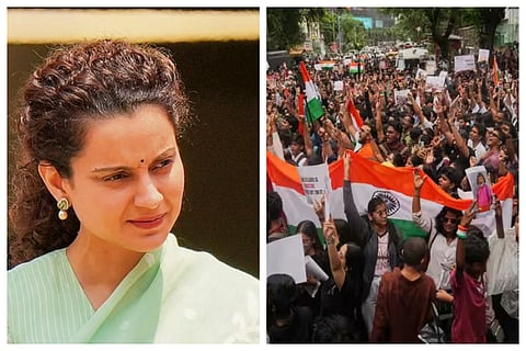  Kangana Ranaut attacks CJP protesters