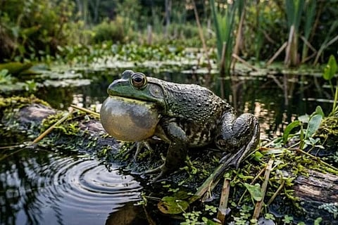  Frog Croaking Science ಸಾಂದರ್ಭಿಕ ಚಿತ್ರ