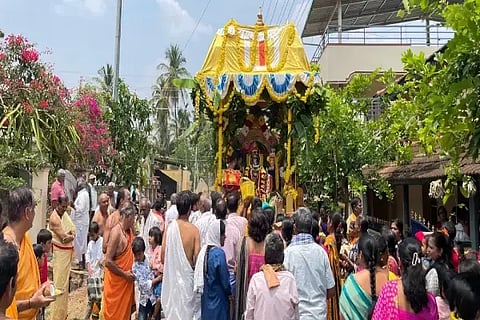 ಸಖರಾಯಪಟ್ಟಣದ ಶ್ರೀ ಸೌಮ್ಯ ಚನ್ನಕೇಶವಸ್ವಾಮಿ ಬ್ರಹ್ಮ ರಥೋತ್ಸವ ನಡೆಯಿತು.