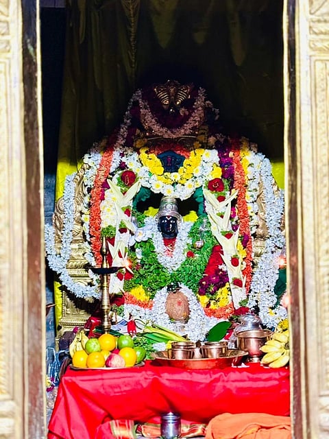 ಕನಕಗಿರಿಯ ಶ್ರೀ ಕನಕಾಚಲ ದೇವಸ್ಥಾನದ ಲಕ್ಷ್ಮೀ ದೇವರ ಗುಡಿಯಲ್ಲಿ ಶುಕ್ರವಾರ ವರಮಹಾಲಕ್ಷ್ಮೀ ಪೂಜೆ ನಿಮಿತ್ತ ವಿಶೇಷ ಅಲಂಕಾರ ಮಾಡಲಾಗಿತ್ತು. 