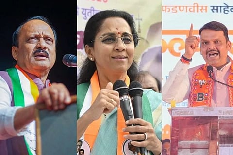ಅಜಿತ್ ಪವಾರ್, ಸುಪ್ರಿಯಾ ಸುಳೆ, ದೇವೇಂದ್ರ ಫಡ್ನವೀಸ್