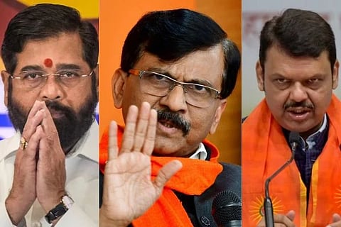 ಏಕನಾಥ ಶಿಂಧೆ, ಸಂಜಯ್​ ರಾವತ್​, ದೇವೆಂದ್ರ  ಫಡ್ನವೀಸ್