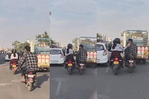 ಬೈಕ್​ ಮೇಲಿದ್ದ ಯುವತಿ ಜೊತೆ ಅನುಚಿತ ವರ್ತನೆ