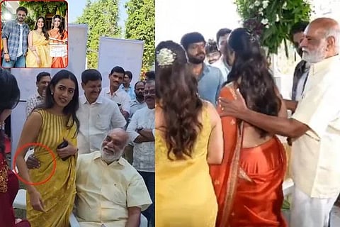 ನಟಿ ಕೀರ್ತಿ ಸುರೇಶ್ ಮತ್ತು ಕೃತಿ ಶೆಟ್ಟಿ ಮೈ ಮುಟ್ಟಿದ ನಿರ್ದೇಶಕ ಕೆ. ರಾಘವೇಂದ್ರ ರಾವ್