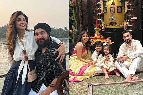 ಬಾಲಿವುಡ್​ ನಟಿ ಶಿಲ್ಪಾ ಶೆಟ್ಟಿ ಮತ್ತು ಪತಿ ಉದ್ಯಮಿ ರಾಜ್​ ಕುಂದ್ರಾ 