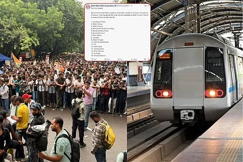 16 ನಿಲ್ದಾಣಗಳಲ್ಲಿ ಮೆಟ್ರೋ ಸೇವೆ ಸ್ಥಗಿತ