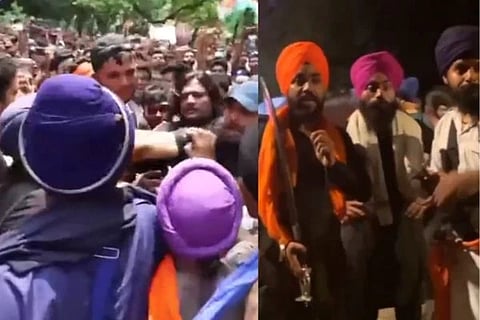 ದೆಹಲಿಯ ನೀಟ್ ಪ್ರತಿಭಟನೆಯಲ್ಲಿ ಸಿಜೆಪಿ ಕಾರ್ಯಕರ್ತರು ಮತ್ತು ನಿಹಾಂಗ್ ಸಿಖ್‌ಗಳ ನಡುವೆ ವಾಗ್ವಾದ!