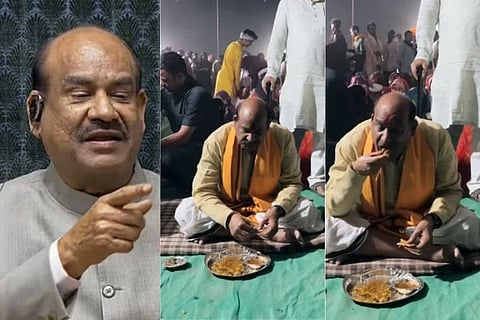 ಜನ ಸಾಮಾನ್ಯರೊಂದಿಗೆ ಪುರಿ-ಪಲ್ಯ ಸವಿದ ಲೋಕಸಭಾ ಸ್ಪೀಕರ್​​