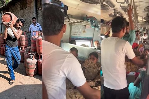 ರೈಲಿನಲ್ಲಿ ಬೆರಣಿ ಮಾರುತ್ತಿರುವ ವಿಡಿಯೋ ವೈರಲ್​