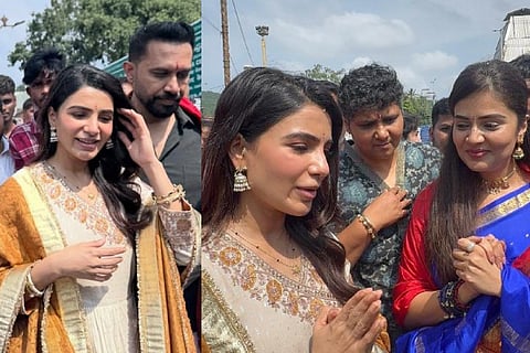 Samantha visit Tirupati ahead of Maa Inti Bangaaram release