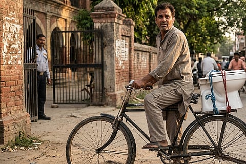 Lucknow Father Toilet Seat Protest   (AI Image)