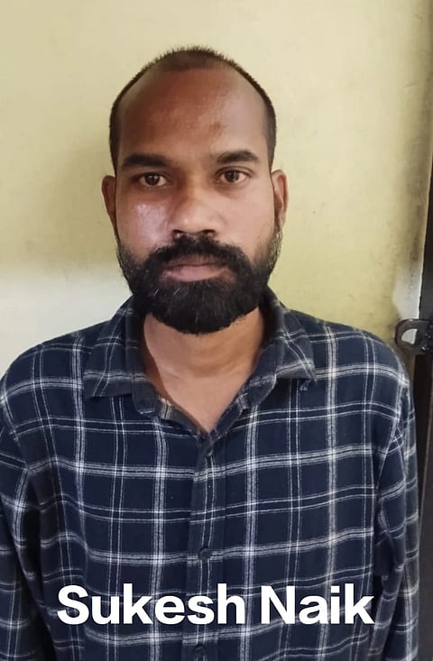 ಕಾಣಿಕೆ ಹುಂಡಿ ಕಳವು ಮಾಡಿದ ಆರೋಪಿ ಸುಖೇಶ್ ನಾಯ್ಕ.
