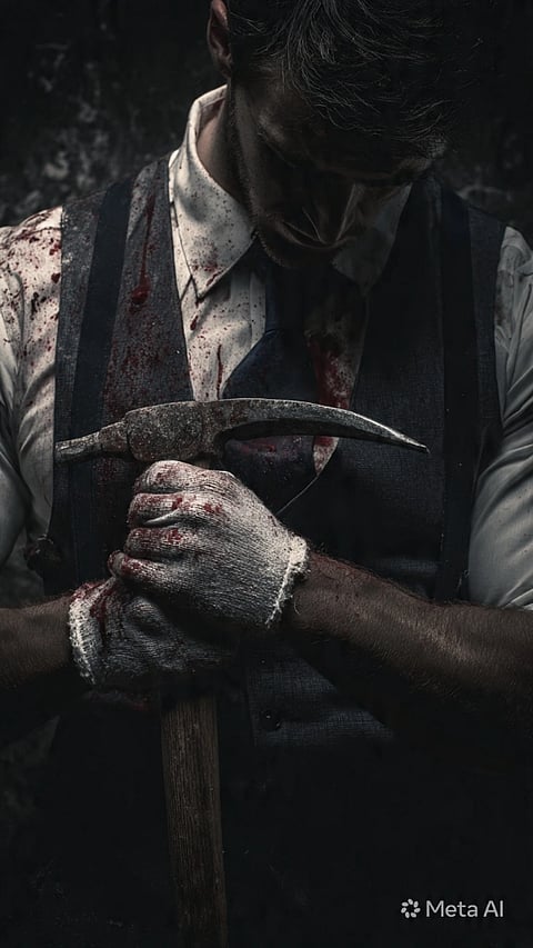 Murdered by beating with a pickaxe