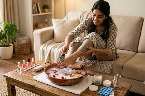 Pedicure At Home ಸಾಂದರ್ಭಿಕ ಚಿತ್ರ