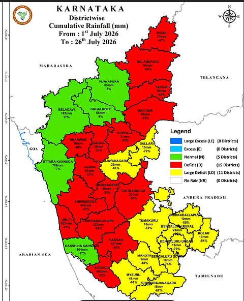 ರಾಜ್ಯದ 153 ತಾಲೂಕುಗಳಲ್ಲಿ ಮಳೆ ಅಭಾವ