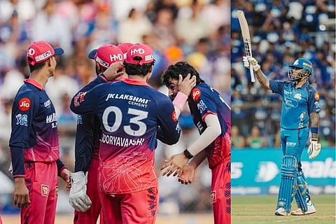 ಸೂರ್ಯ ಹೋರಾಟ ವ್ಯರ್ಥ: ಮುಂಬೈ ಮಣಿಸಿ ಪ್ಲೇಆಫ್‌ಗೆ ಲಗ್ಗೆ ಇಟ್ಟಪರಾಗ್ ಪಡೆ; ಕೆಕೆಆರ್, ಪಂಜಾಬ್ ಕಿಂಗ್ಸ್ ಕನಸು ನುಚ್ಚುನೂರು!