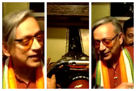 ShashiTharoor rescued from a stuck lift 