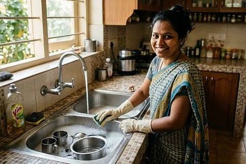 Sink Cleaning ಸಾಂದರ್ಭಿಕ ಚಿತ್ರ