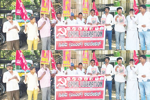 ಸಿಂಧನೂರಿನಲ್ಲಿ ಸಿಪಿಐ(ಎಂಎಲ್) ಲಿಬರೇಷನ್ ಮುಖಂಡರು ಪ್ರತಿಭಟನೆ ನಡೆಸಿದರು. ಪಕ್ಷದ ಜಿಲ್ಲಾ ಕಾರ್ಯದರ್ಶಿ ನಾಗರಾಜ ಪೂಜಾರ್, ಪ್ರಮುಖರಾದ ಆರ್.ಎಚ್.ಕಲ್ಮಂಗಿ, ಕಂಠೆಪ್ಪ ರೈತನಗರಕ್ಯಾಂಪ್, ವೀರೇಶ ಕರ್ನಿ ಇತರರಿದ್ದರು.