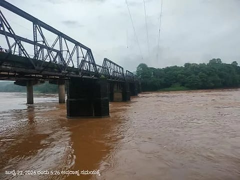 ಕುಮಾರಧಾರಾ ಮತ್ತು ನೇತ್ರಾವತಿ ನದಿಗಳ ನೀರಿನ ಮಟ್ಟ.