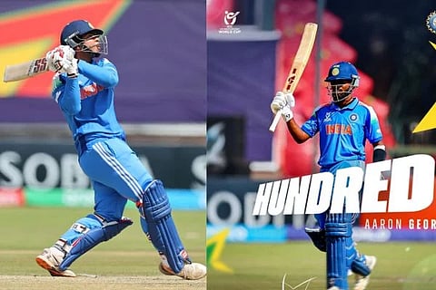 ಆರನ್ ಜಾರ್ಜ್ ಶತಕದ ಅಬ್ಬರಕ್ಕೆ ಅಫ್ಘಾನ್ ಔಟ್​: ಸತತ 6ನೇ ಬಾರಿಗೆ ಫೈನಲ್‌ಗೆ ಭಾರತ 