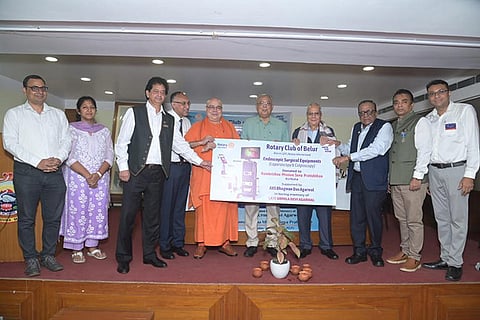 Rotary Club of Belur Donates Advanced Endoscopic Surgical Equipment to Ramakrishna Mission Seva Pratishthan