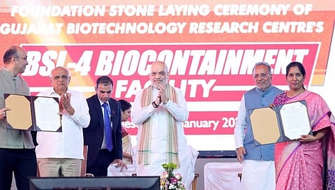 Amit Shah Inaugurates Foundation Of Gujarat’s BSL-4 Bio-Safety Lab