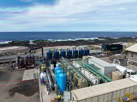 The facility is located in Kona, Hawaii, and developed in partnership with multinational energy company Equinor.