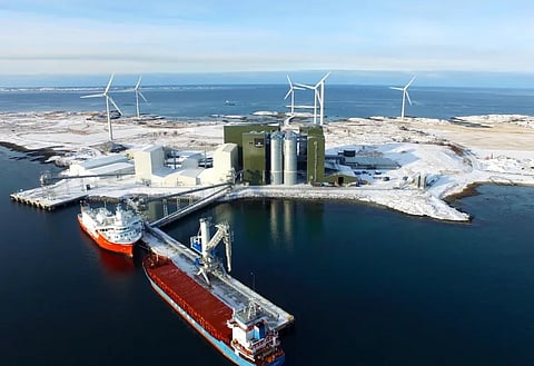 Mowi's feed mills at Valsneset, in Norway.