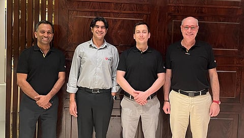 Executives of Garware Technical Fibres Limited at a meeting in India.