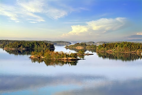 The&nbsp;Nämdö Archipelago, location of Sweden's new national marine park, is part of the Stockholm Archipelago (pictured), which extends 60km east from the mainland into the Baltic Sea.