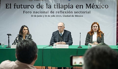The Secretary of Agriculture and Rural Development, Julio Berdegué Sacristán, inaugurated the forum,&nbsp;The Future of Tilapia in Mexico.