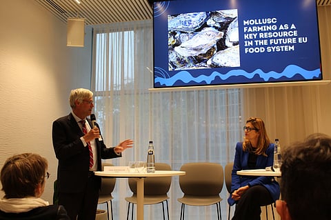 EMPA President Addy Risseuw, and&nbsp;MEP Stéphanie Yon-Courtin, Vice-President of the Parliament’s Fisheries Committee, pictured at the "Food of the Future" event.