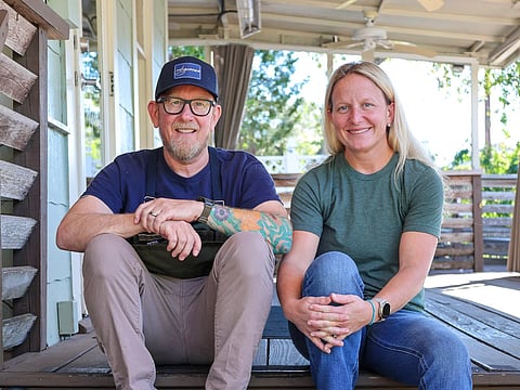 Chef Steve Phelps pictured with Megan Sorby, Founder and CEO of Pine Island Redfish.