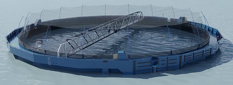 Illustration of the Aquatraz semi-closed technology.