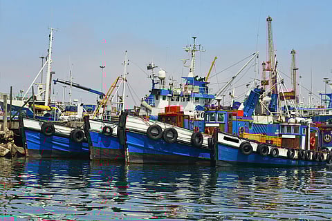 Fischereihafen von Walvis Bay , Namibia