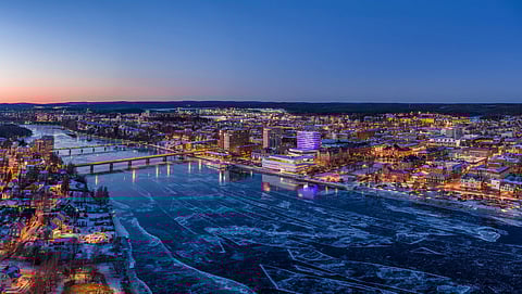 View of Umeå city.