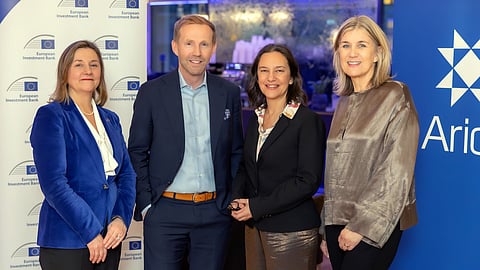 From left: Clara Ganslandt, EU Ambassador to Iceland, Benedikt Gíslason, CEO of Arion Bank,&nbsp;Gemma Feliciani, Director of EIB, and&nbsp;Hanna Katrín Friðriksson, Iceland's Minister of Fisheries and Industry.