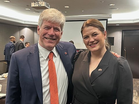 Minister of Trade and Industry Cecilie Myrseth met with her Canadian colleague Tim Hodgson from the Ministry of Energy and Natural Resources.