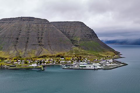 Fishing village in Iceland. 