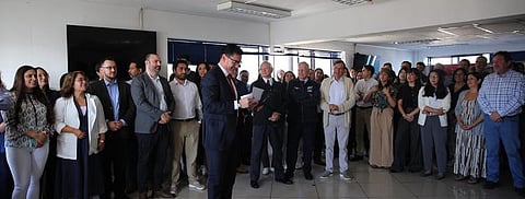 Osvaldo Urrutia meeting with the technical teams of the Chilean Undersecretariat of Fisheries and Aquaculture.