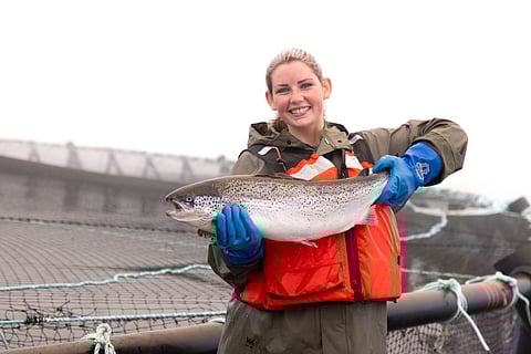 Fish health technician, Kyara Lord. 