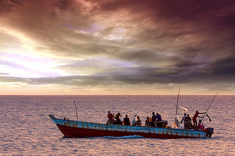The dhow is a traditional sailing vessel originating from the Arab region, East Africa, and the Indian subcontinent.