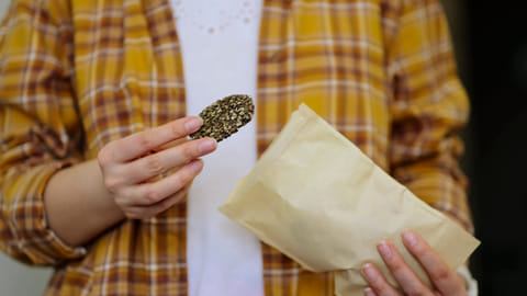 A seaweed-based snack.