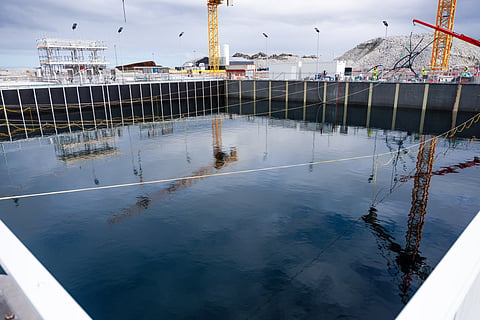 One of the pools at Andfjord Salmon's land-based site in Kvalnes,&nbsp;Andøya, Norway.