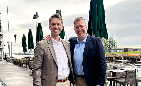 Erik Tveteraas with Charlie Granfelt, CEO of WellFish Tech.